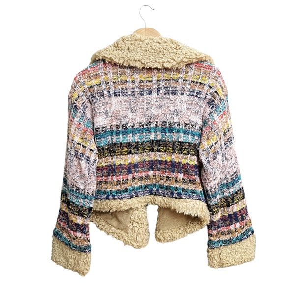 NWT Anthropologie Cropped Fur Knit Sweater Jacket Rare - Picture 3 of 7